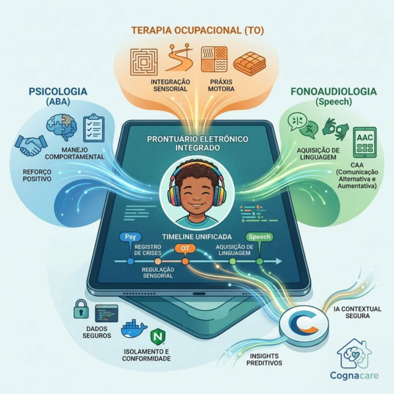Prontuário Eletrônico Integrado: Centralizando a Evolução do Paciente entre Psicologia, TO e Fonoaudiologia